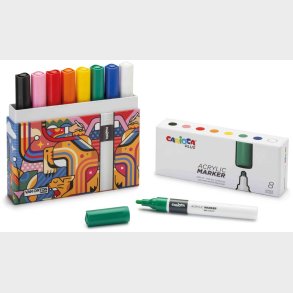 Carioca Plus Akryltusser 8-pak