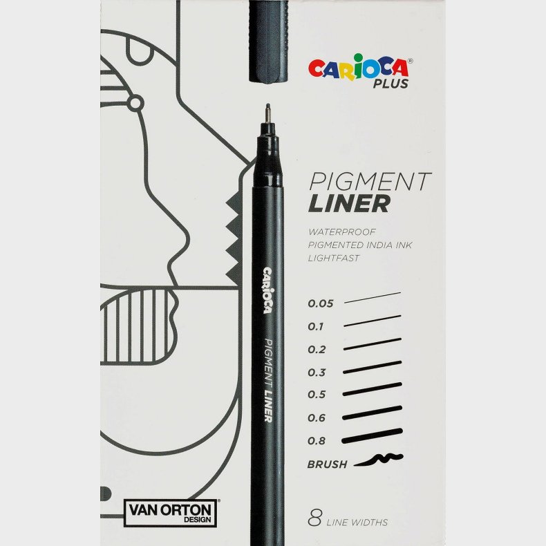 Carioca PLUS Pigmentliner 8-pak