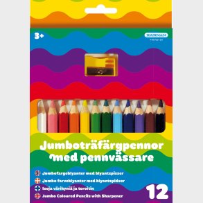 Egmont Krnan Trfarvepens 12 stk. Halv-Jumbo