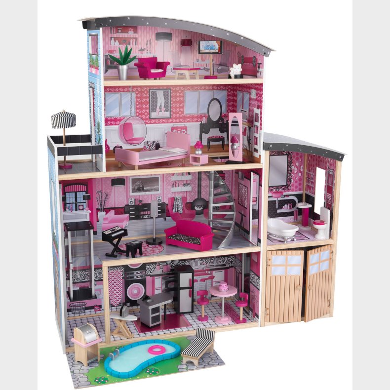 KidKraft Sparkle Mansion Dukkehus, Lyserd