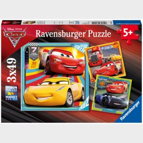 Ravensburger Disney Cars 3 Puslespil 3x49 Brikker