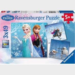 Ravensburger Disney Frozen Puslespil Vintereventyr 3x49 Brikker