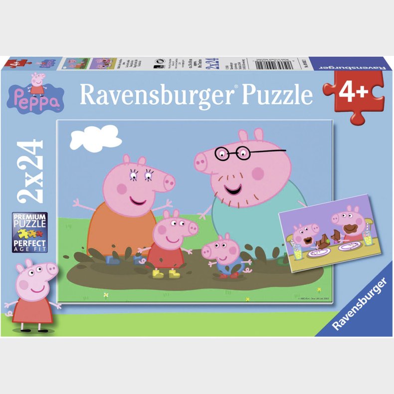 Ravensburger Puslespil Gurli Gris Familieliv 2x25
