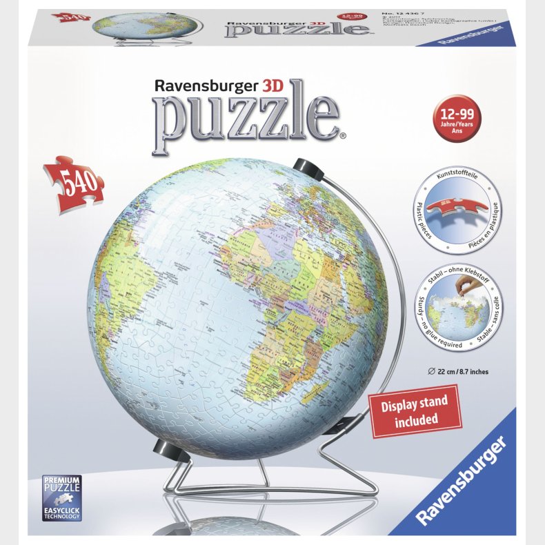 Ravensburger 3D-Puslespil Jordklode 540 Dele
