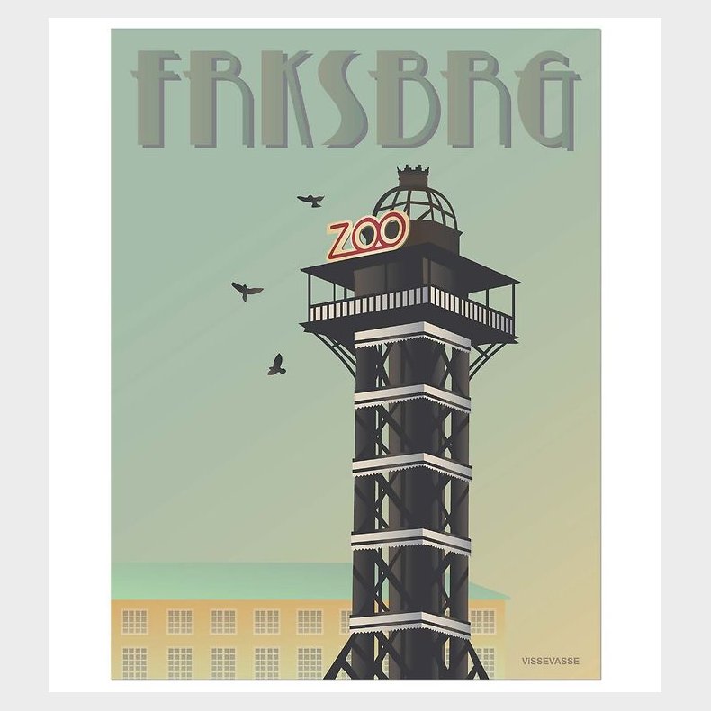 Vissevasse Plakat - 30x40 - Frederiksberg - Zoo Trnet