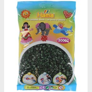 Hama Midi Perler - 3000 stk. - 28 Mrkegrn