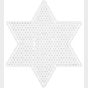 Hama Midi Perleplade - Stor Stjerne - Transparent