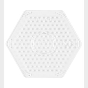 Hama Midi Perleplade - Lille Sekskant - Transparent