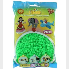 Hama Midi Perler - 3000 stk. - 37 Neon Grn