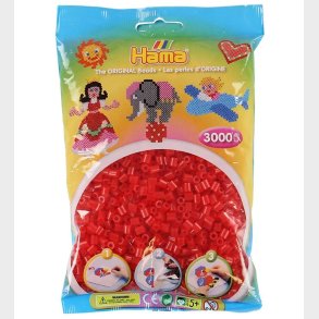Hama Midi Perler - 3000 stk. - 13 Transparent Rd