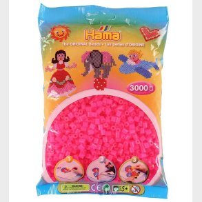 Hama Midi Perler - 3000 stk. - 32 Neon Fuchsia