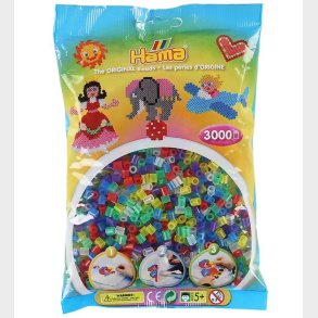 Hama Midi Perler - 3000 stk. - 53 Transparent Multifarvet