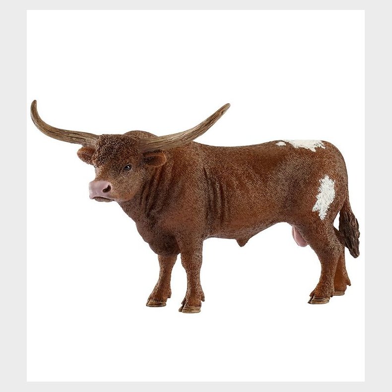 Schleich Dyr - Texas Longhorn-tyr - H: 9 cm 13866