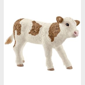 Schleich Dyr - Rdbroget Kalv - H: 5 cm 13802