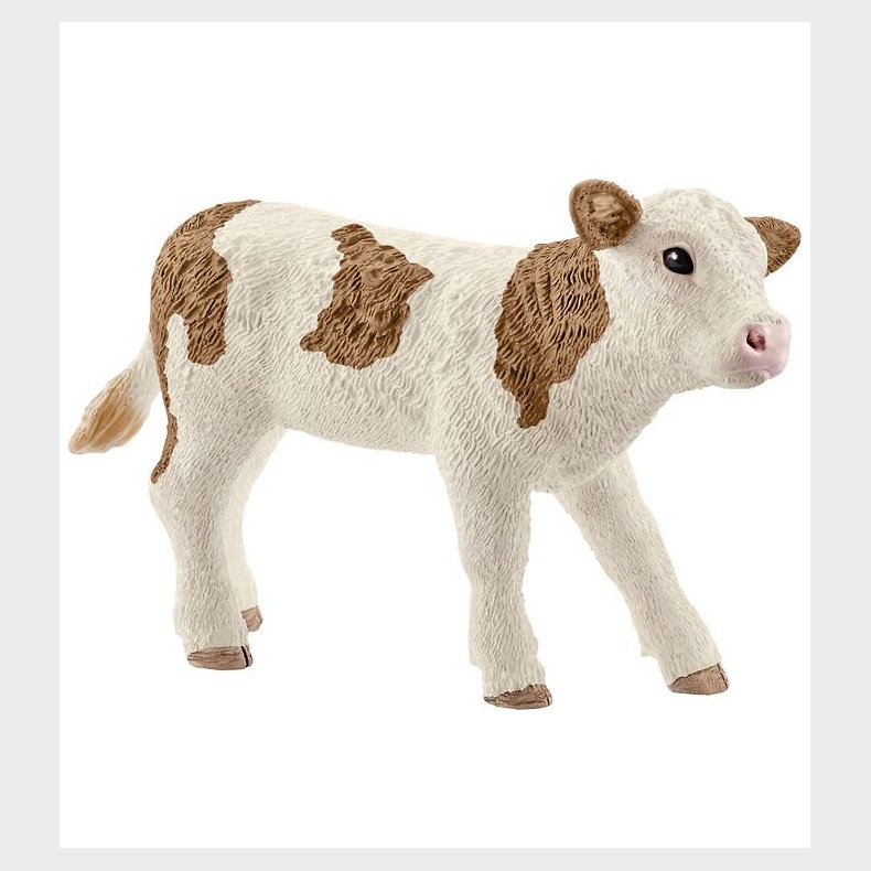 Schleich Dyr - Rdbroget Kalv - H: 5 cm 13802