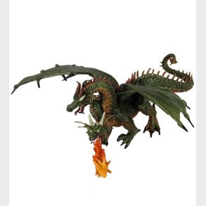 Papo To-Hovedet Grn Drage - L: 23 cm