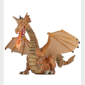 Papo Gylden Drage m. Ild - H: 10 cm
