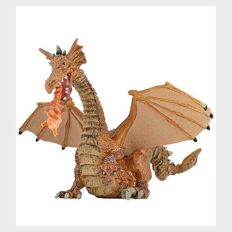 Papo Gylden Drage m. Ild - H: 10 cm