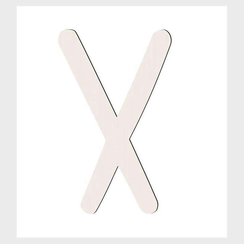 Sebra Trbogstaver - X - Birchbark Beige