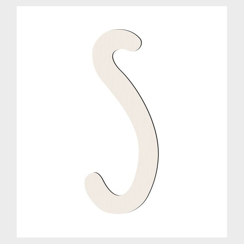 Sebra Trbogstaver - S - Birchbark Beige