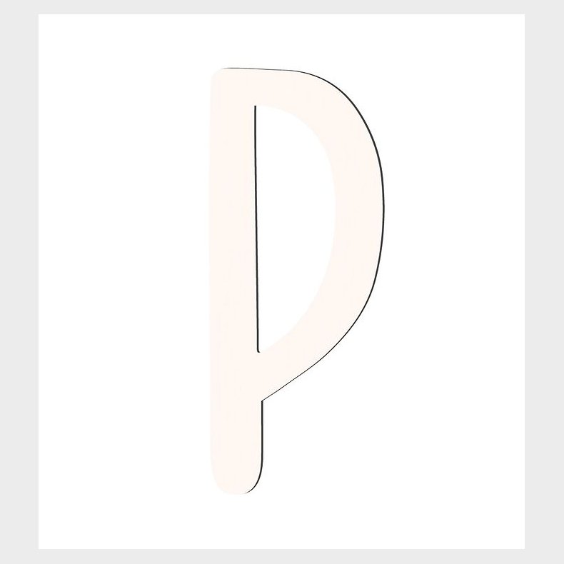 Sebra Trbogstaver - P - Birchbark Beige
