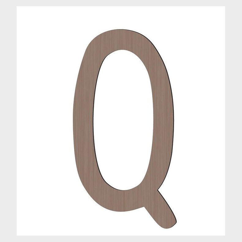 Sebra Trbogstaver - Q - Pinecone Brown