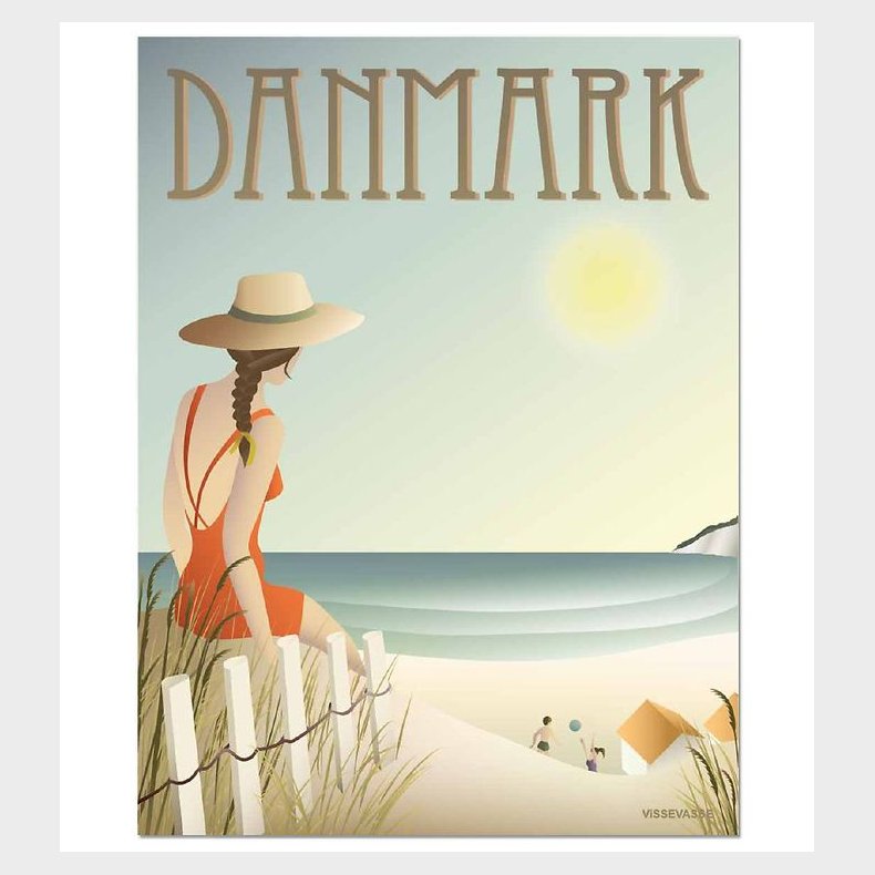 Vissevasse Plakat - 50x70 - Danmark - Stranden