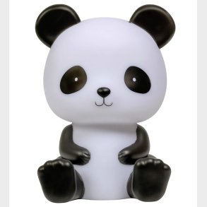A Little Lovely Company Natlampe - Panda - 19 cm - Sort/Hvid