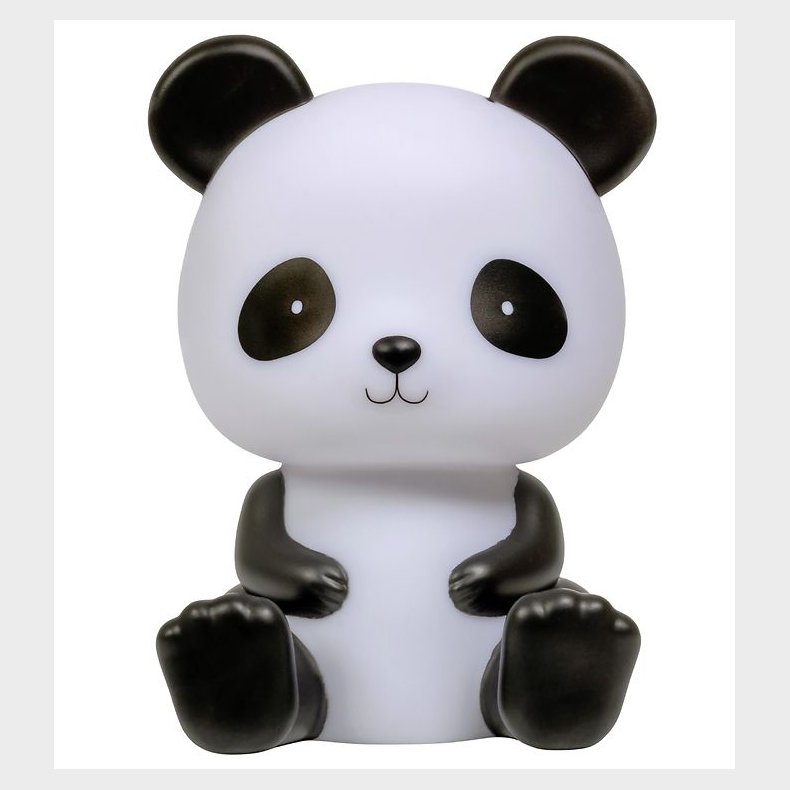 A Little Lovely Company Natlampe - Panda - 19 cm - Sort/Hvid