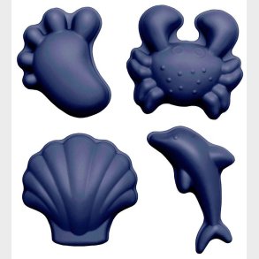 Scrunch Sandforme - 4 stk - Silikone - 6,5-10,5 cm - Bl