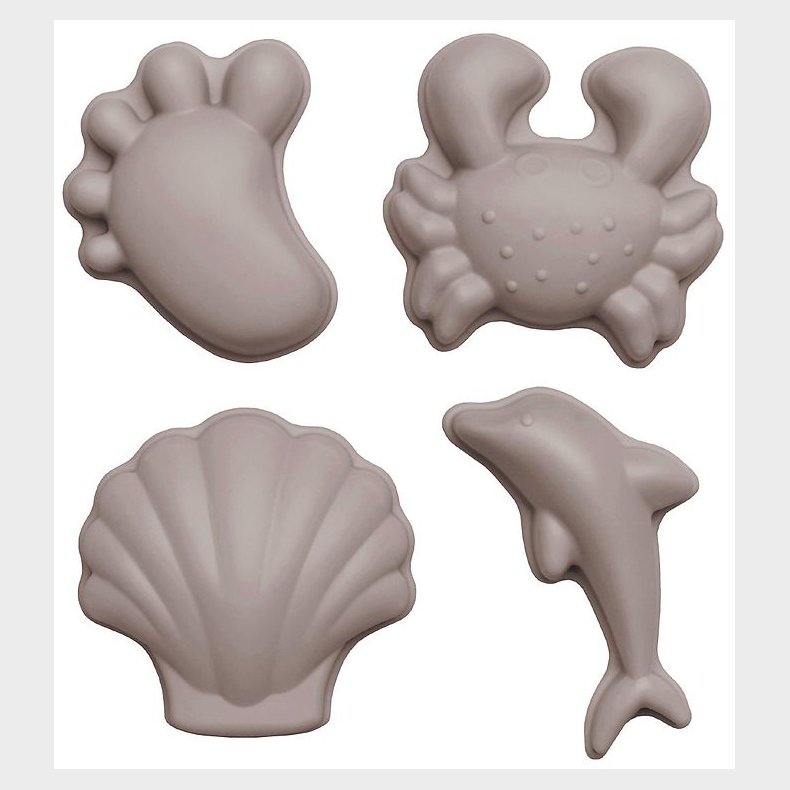 Scrunch Sandforme - 4 stk - Silikone - 6,5-10,5 cm - Gr