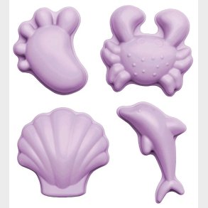 Scrunch Sandforme - 4 stk - Silikone - 6,5-10,5 cm - Lys Lilla