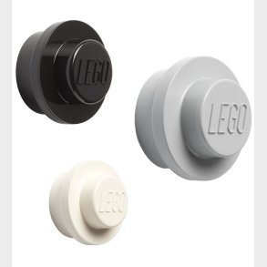 LEGO Storage Knagerkkest - 3 stk - 10/8/5 cm - Hvid/Sort/Gr