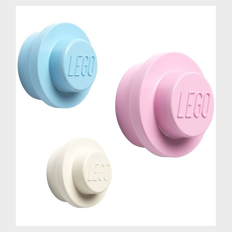 LEGO Storage Knagerkkest - 3 stk - 10/8/5 cm - Hvid/Lysebl/L