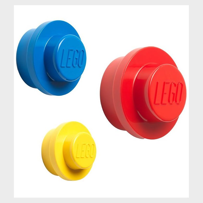 LEGO Storage Knagerkkest - 3 stk - 10/8/5 cm - Gul/Bl/Rd