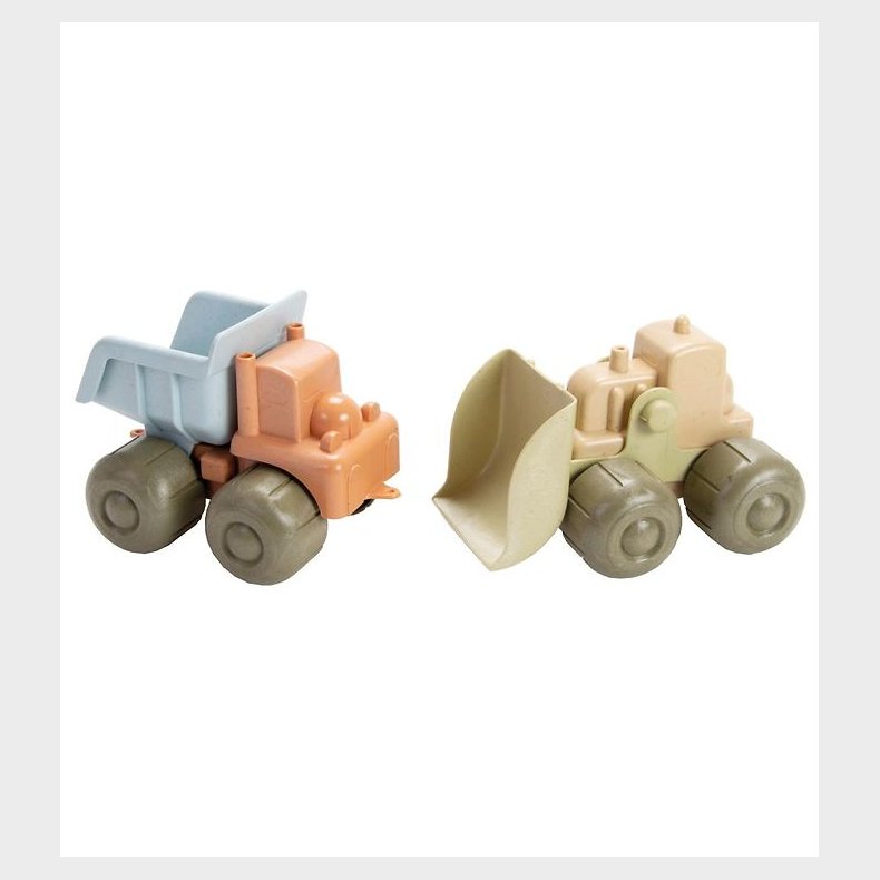 Dantoy BIO Plastic Bulldozer &amp; Lastbil - 17 cm - Pastel