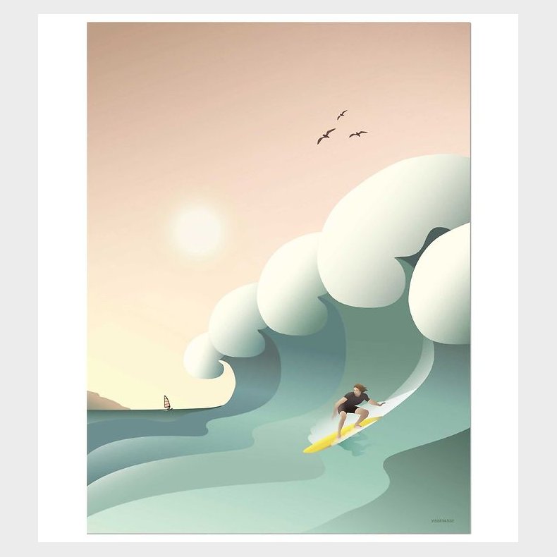 Vissevasse Plakat - 50x70 - Surfer