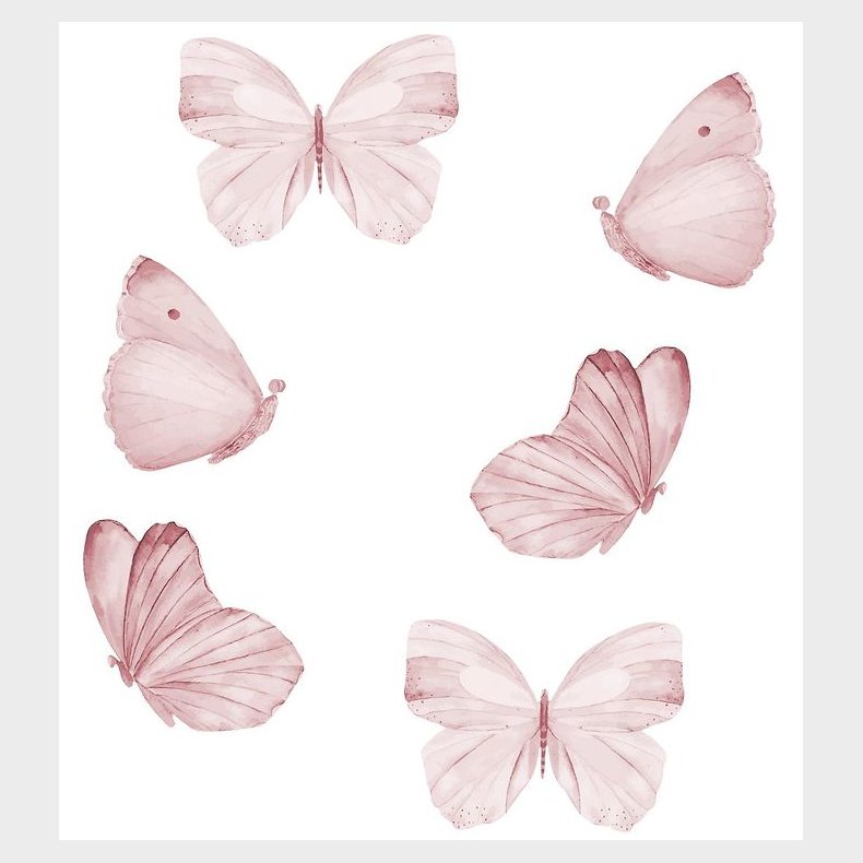 That's Mine Wallstickers - Sommerfugle - 6stk - Rose