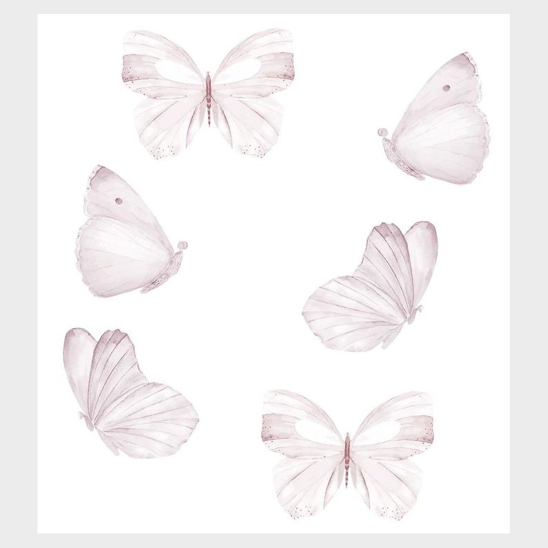 That's Mine Wallstickers - Sommerfugle - 6stk - White