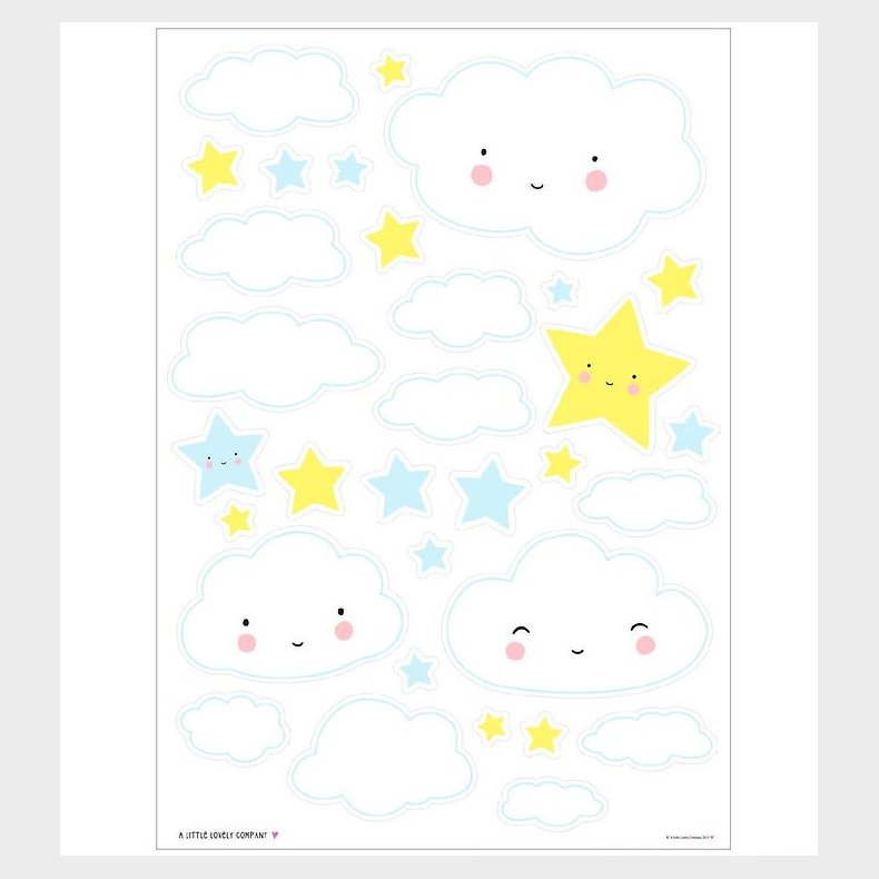 A Little Lovely Company Wallstickers - 35x50 cm - Cloud