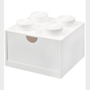 LEGO Storage Opbevaringsskuffe - 4 Knopper - 15x15x9 - Hvid