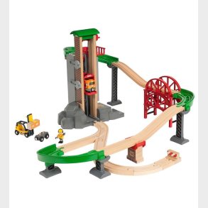 BRIO World Togbane m. Lagerbygning - 32 dele - Lft & Ls 33887