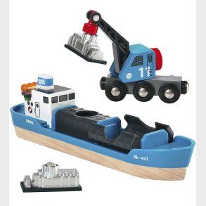 BRIO World Fragtskib og Kran - Bl 33534