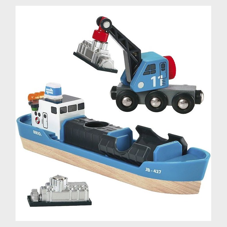 BRIO World Fragtskib og Kran - Bl 33534