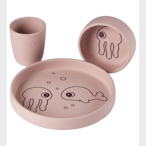 Done By Deer Spisest - Silikone - 3 dele - Sea Friends - Pudder