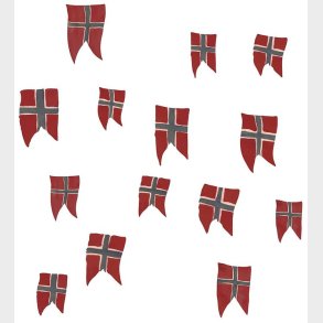 That's Mine Wallstickers - 14 stk - Norsk Flag
