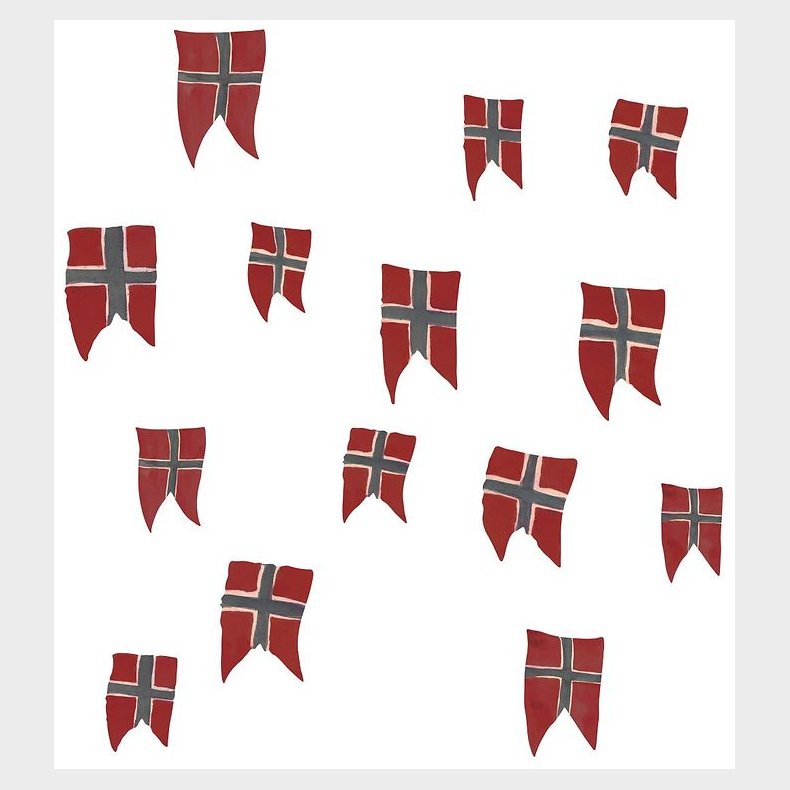 That's Mine Wallstickers - 14 stk - Norsk Flag