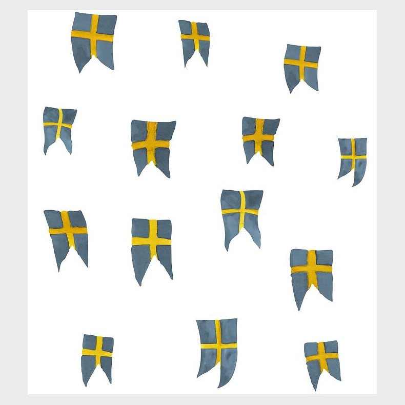 That's Mine Wallstickers - 14 stk - Svensk Flag