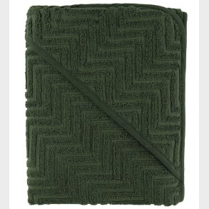 Filibabba Babyhndklde - Zigzag - 90x90 cm - Dark Green