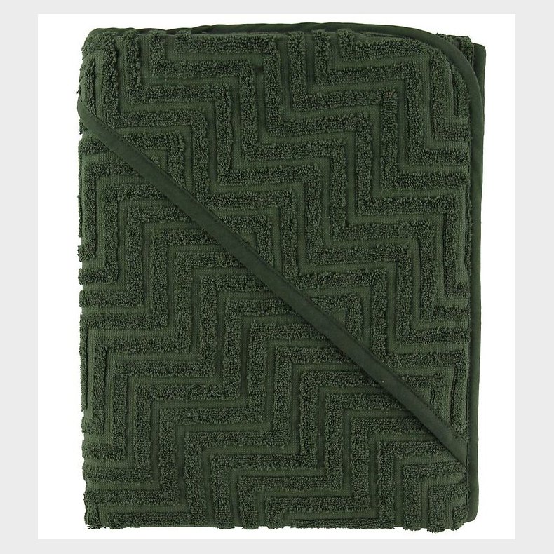 Filibabba Babyhndklde - Zigzag - 90x90 cm - Dark Green